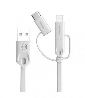 کابل تبدیل USB به microUSB / لایتنینگ / USB-C مک دودو مدل CA-1090 طول 1 متر