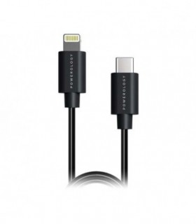 کابل تبدیل USB-C به لایتنینگ پاورولوجی مدل P3BCLBK طول 3 مترابزار ارتباط