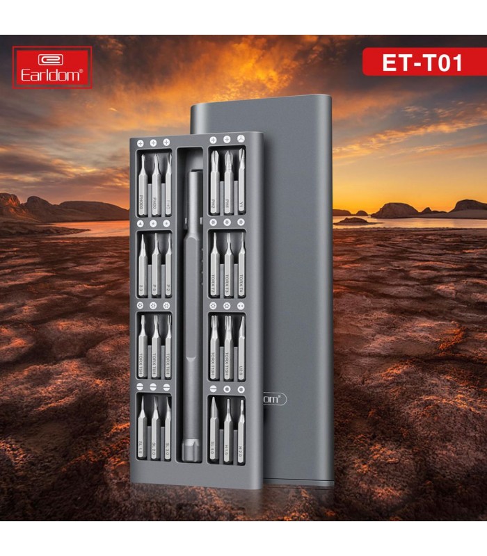 مجموعه 24 عددی پیچ گوشتی ارلدام مدل ET-T01
