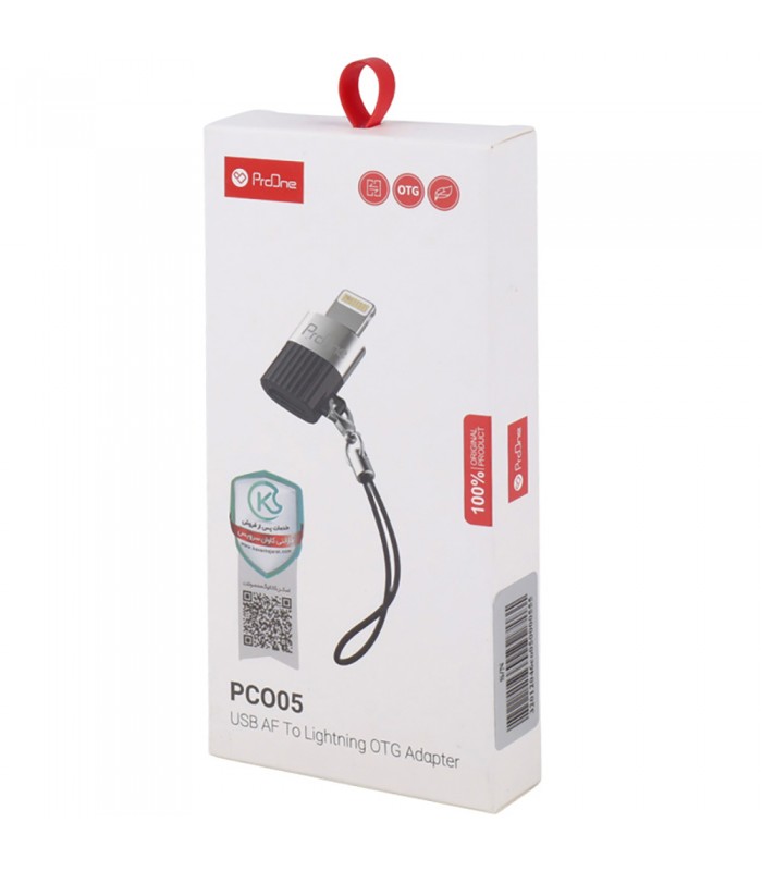 مبدل USB OTG به لایتنینگ پرووان مدل PCO05 PROONE(گارانتی 6 ماهه شرکت کاوان)