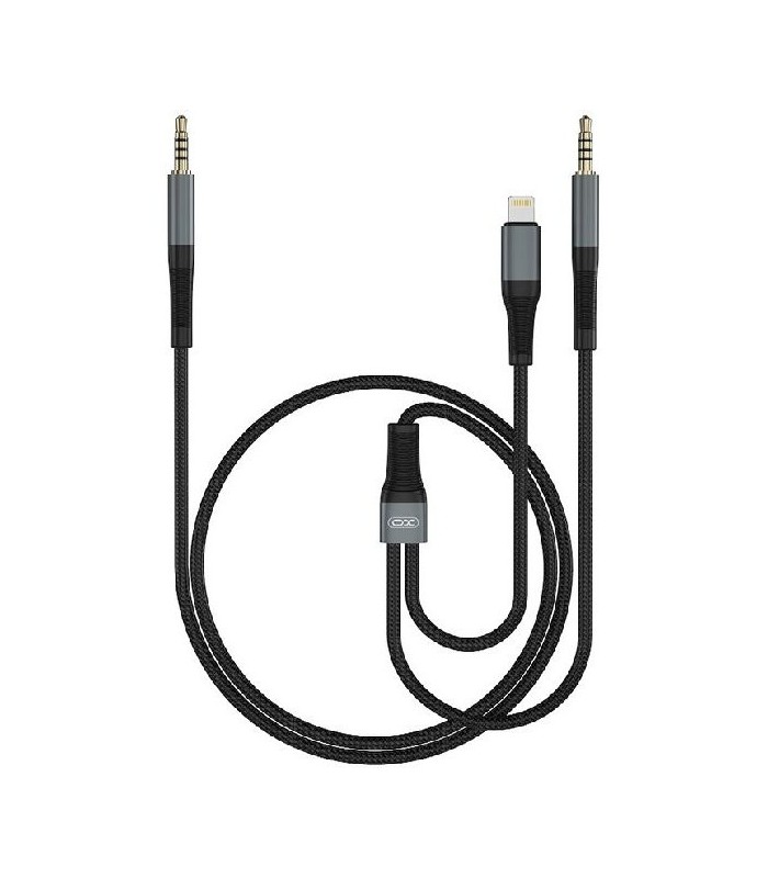 کابل انتقال صدا 2 به 1 لایتنینگ به AUX ایکس او Xo NB178A طول 1 متر