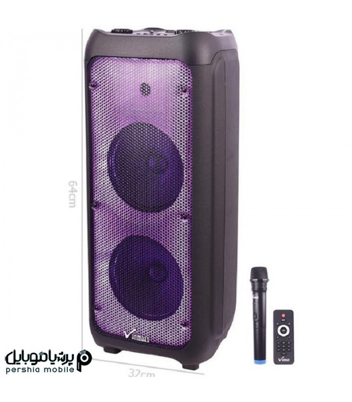اسپیکر چمدانی بلوتوثی رم و فلش خور Vanmaax MAX-1100